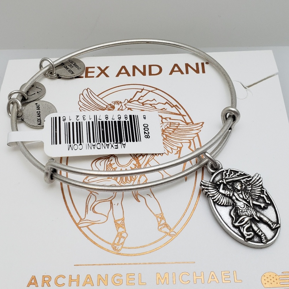 NWT Alex and Ani Archangel Michael Bangle rs